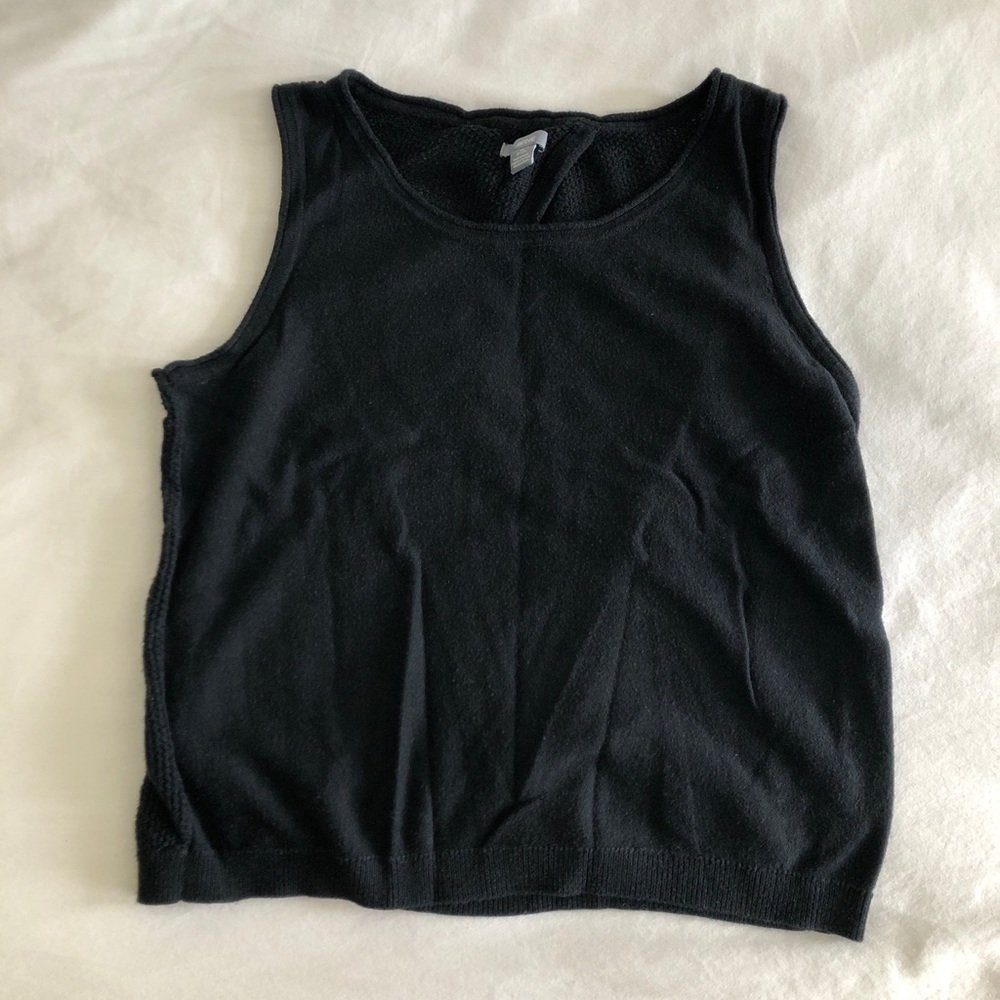 Black Aerie Tank with Back Cut-out